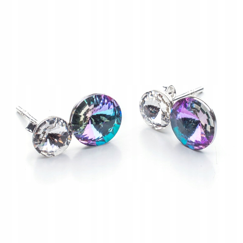 

Srebrne Kolczyki 925 z kr. Swarovski Rivoli 6/8mm