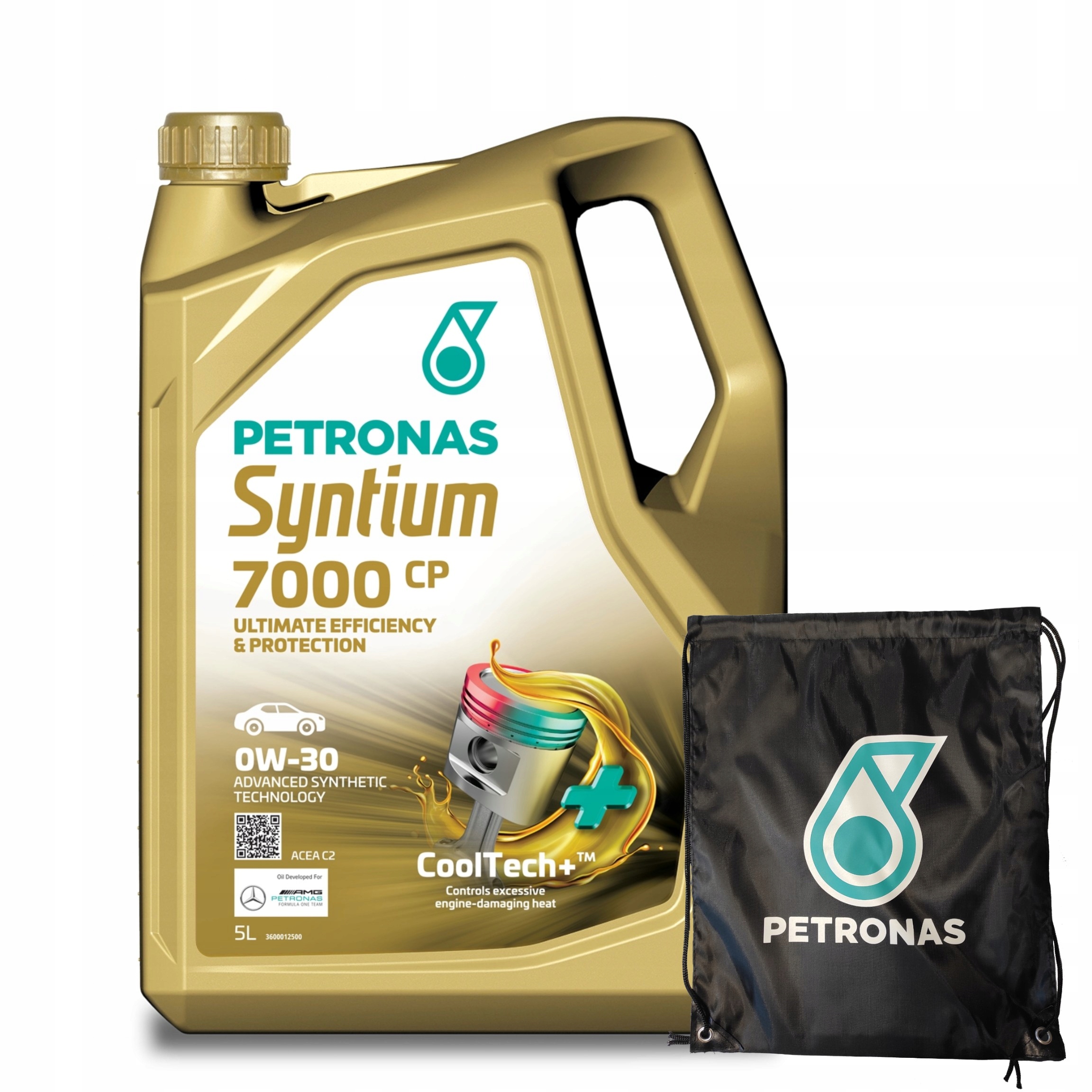 Motorový olej Petronas Syntium 7000 Cp Acea C2 0W-30 5L vrecko Zadarmo