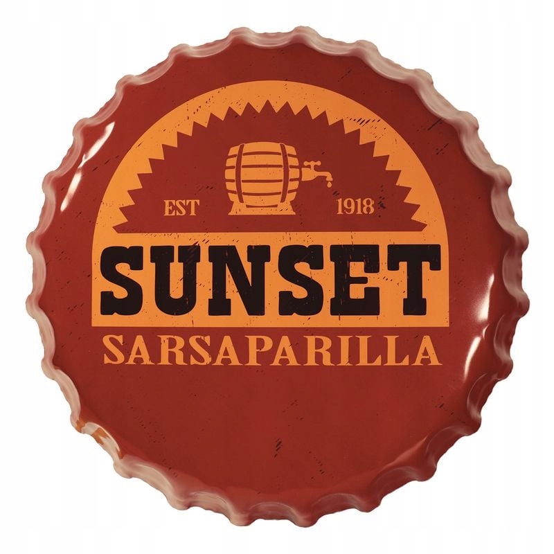 Fallout Uzávěr na láhev Sunset Sarsaparilla plechová značka