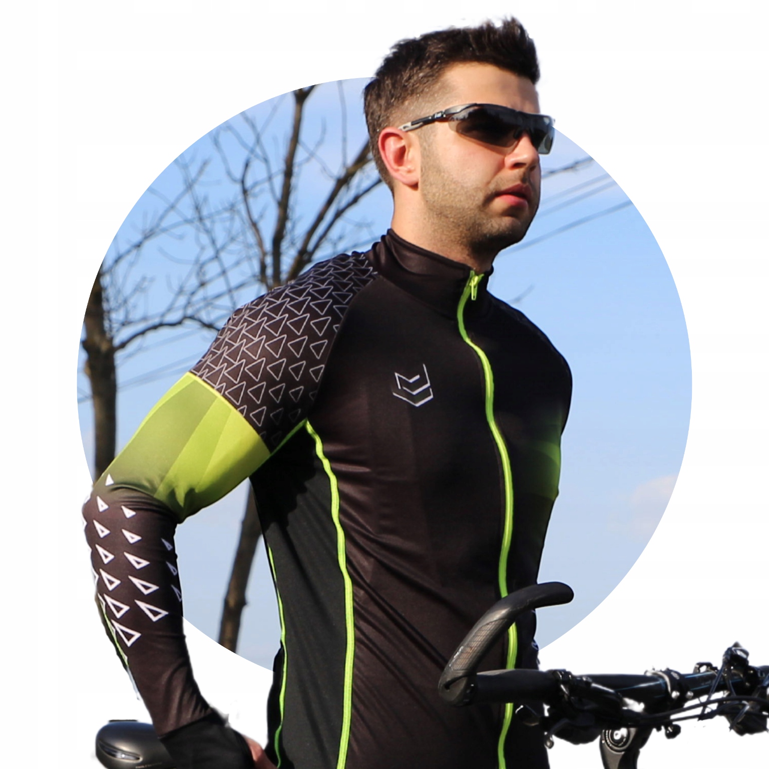 Koszulka rowerowa DŁUGI rękaw KIESZEŃ męska 3XL Stan opakowania oryginalne