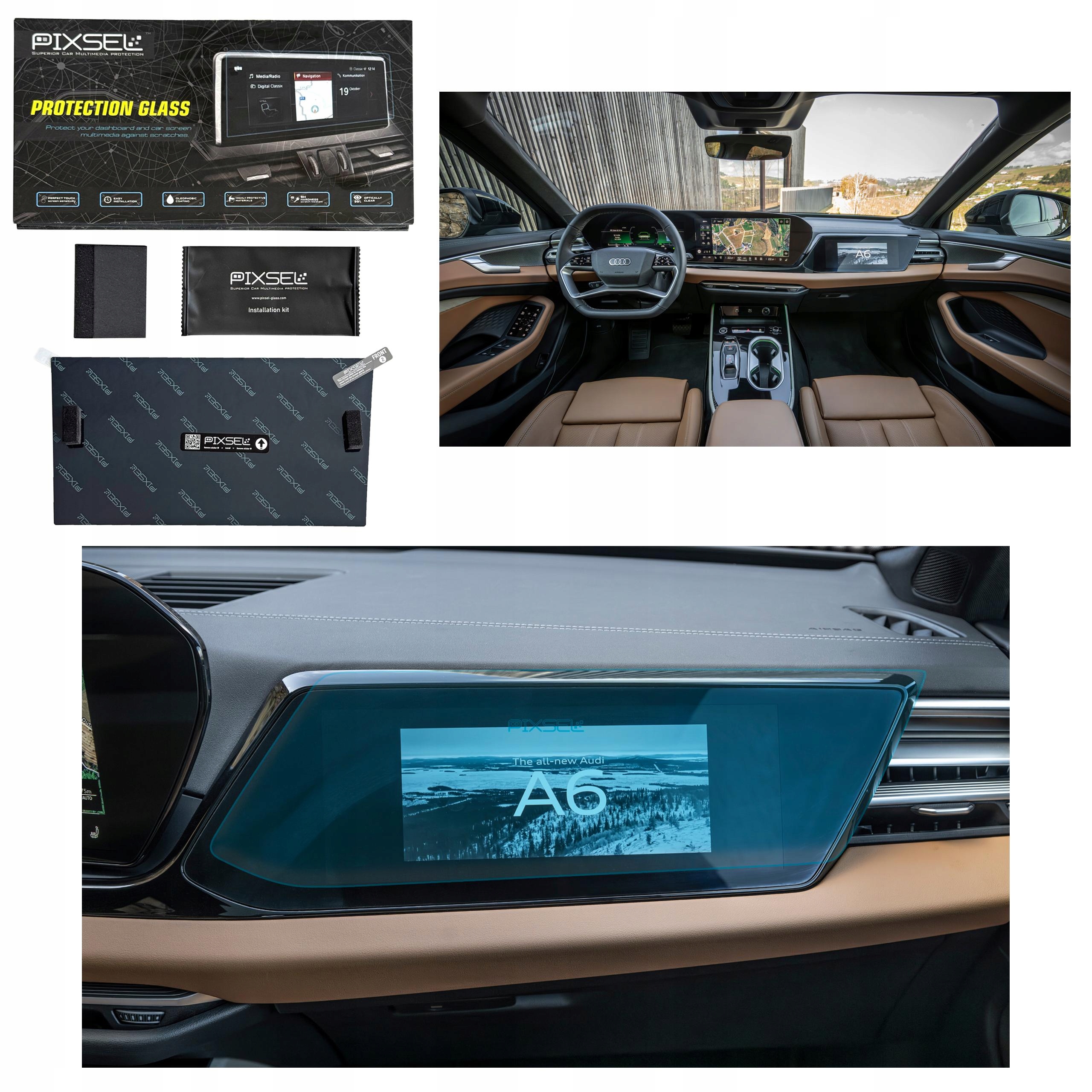 Antyodciskowe Matowe Szkło Ochronne Audi A6/S6/RS6-16.7“ 2025-na monitor