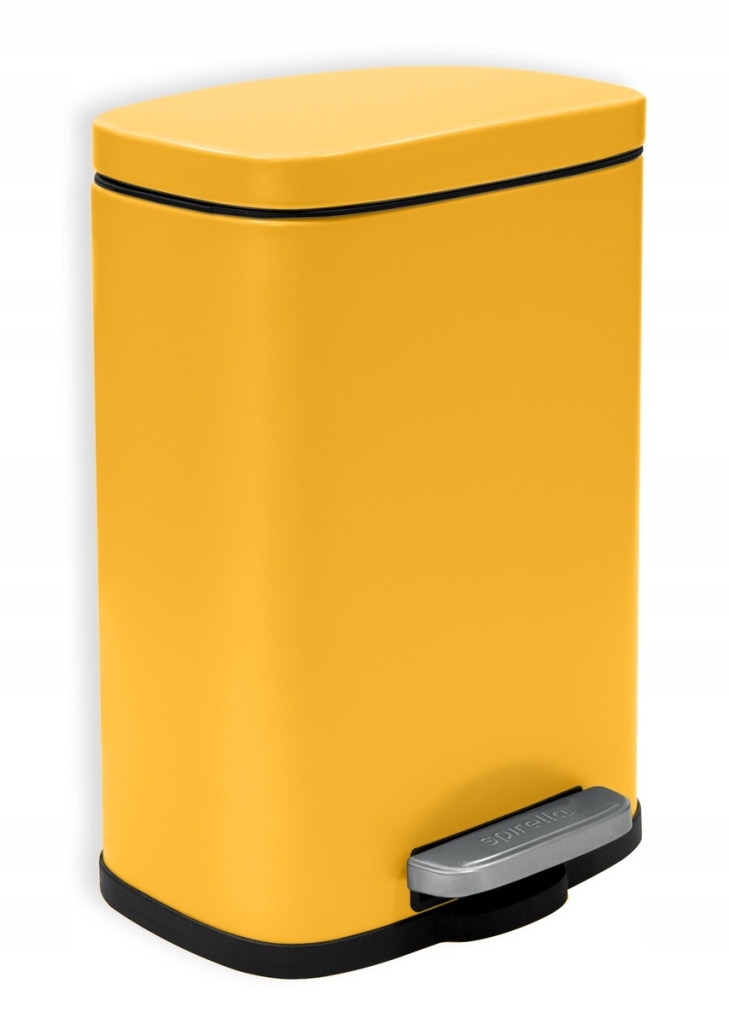 Levně Spirella pedálový odpadkový koš Akira matná šafránově žlutá ocel 5 L 10.208