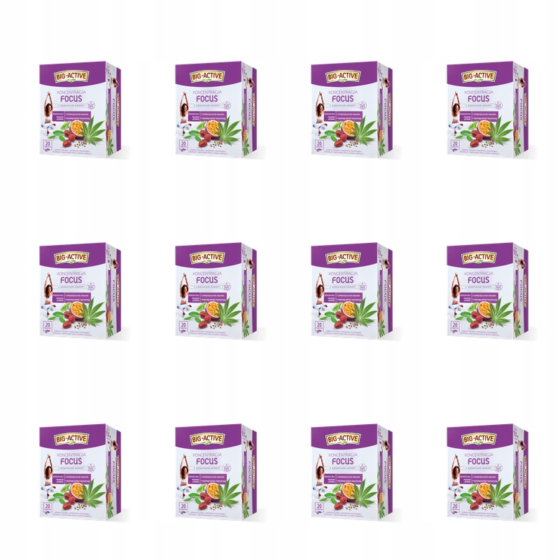 Big Active Čaj s konopím 20x1,5 g 30 g X12
