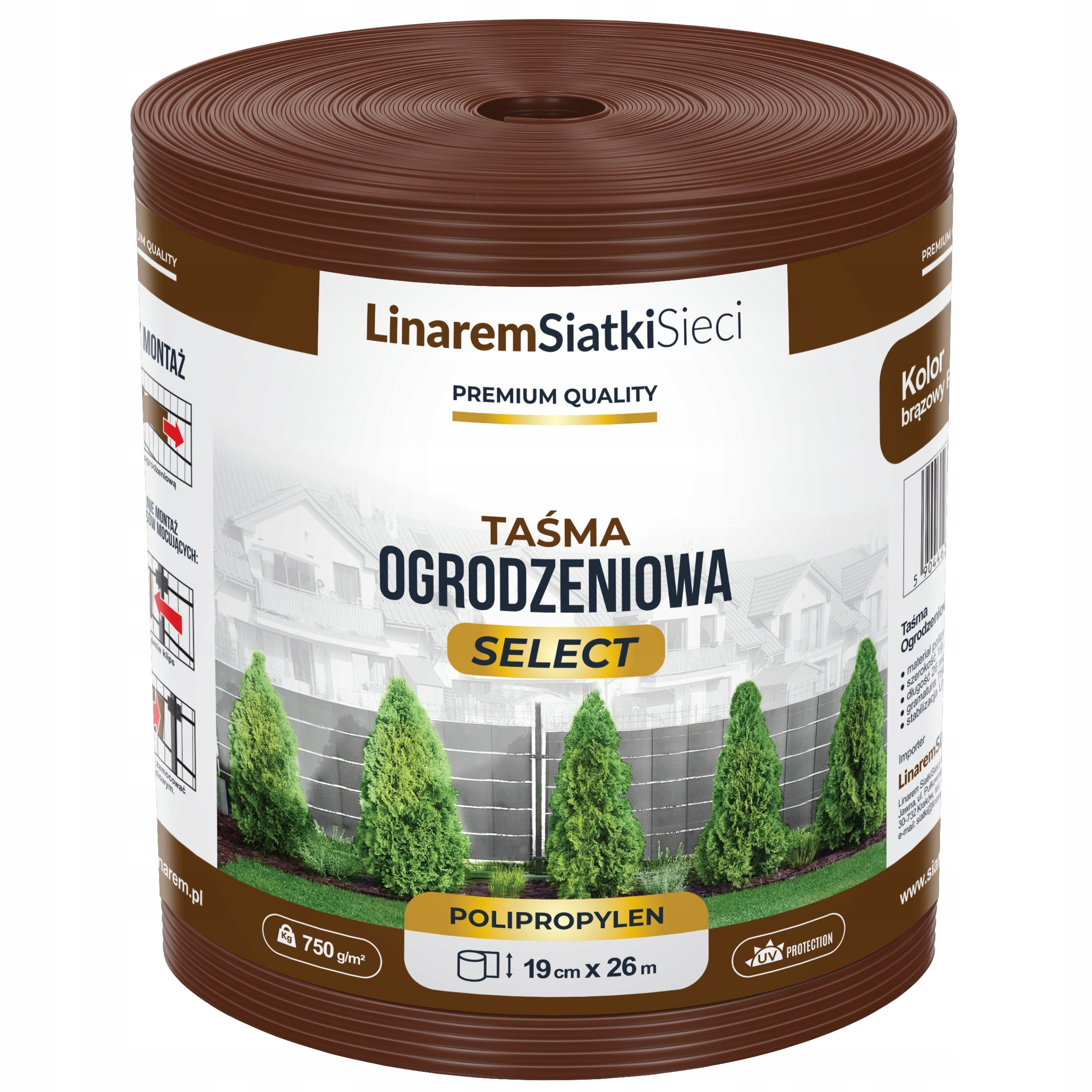 Stínící Panelové Pásy Premium Select 19x26 m Pro Panelový Plot Hnědá