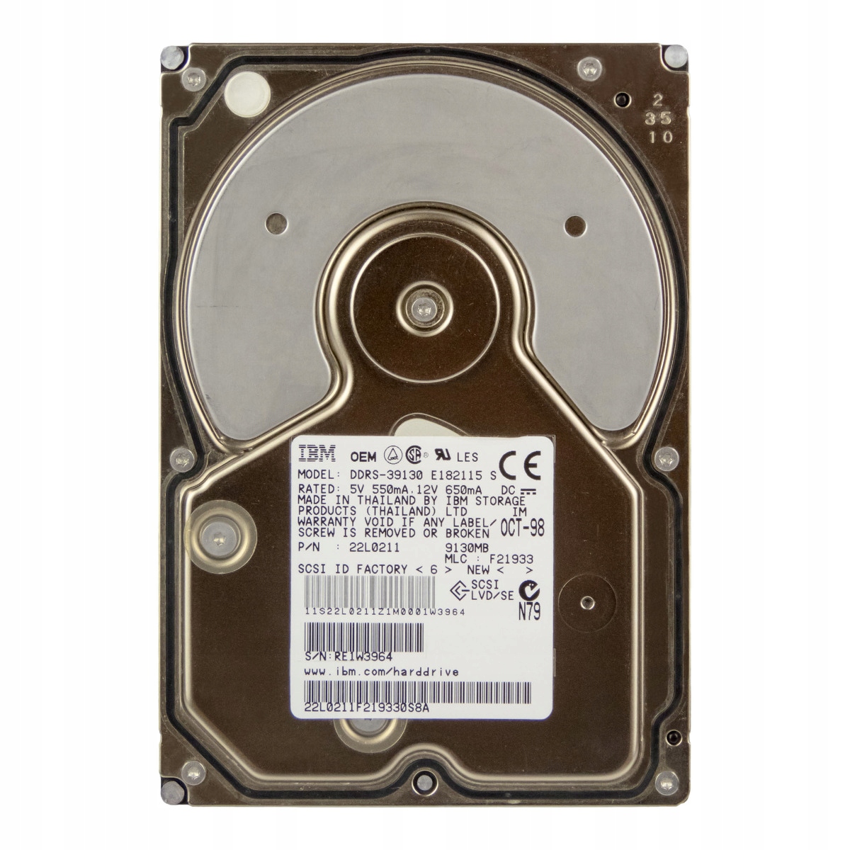 Ibm 22L0211 9,1 Gb 7,2K Scsi 3,5'' DDRS-39130