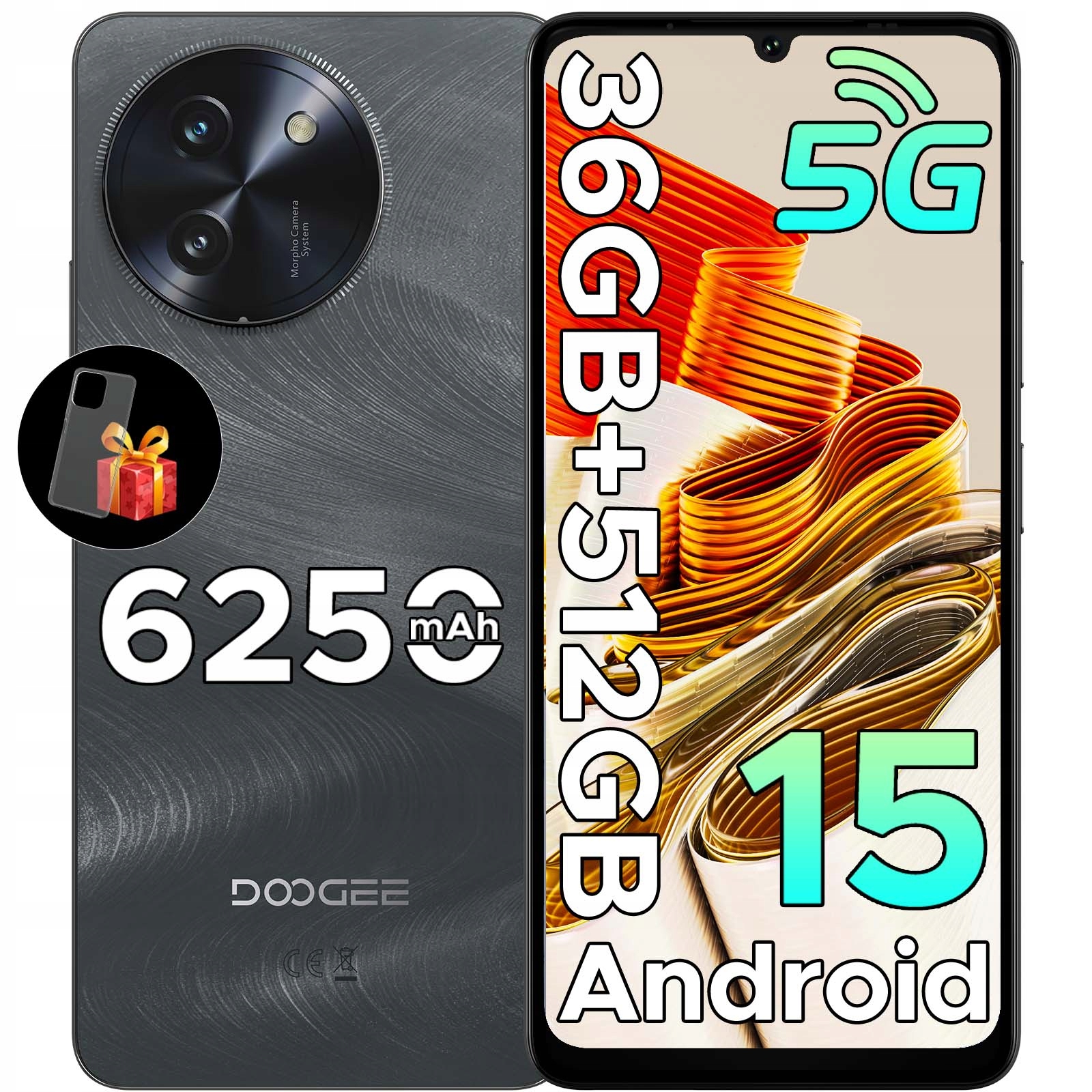 Smartfon DooGee Note 59 Pro+ 12 GB / 512 GB 5G czarny