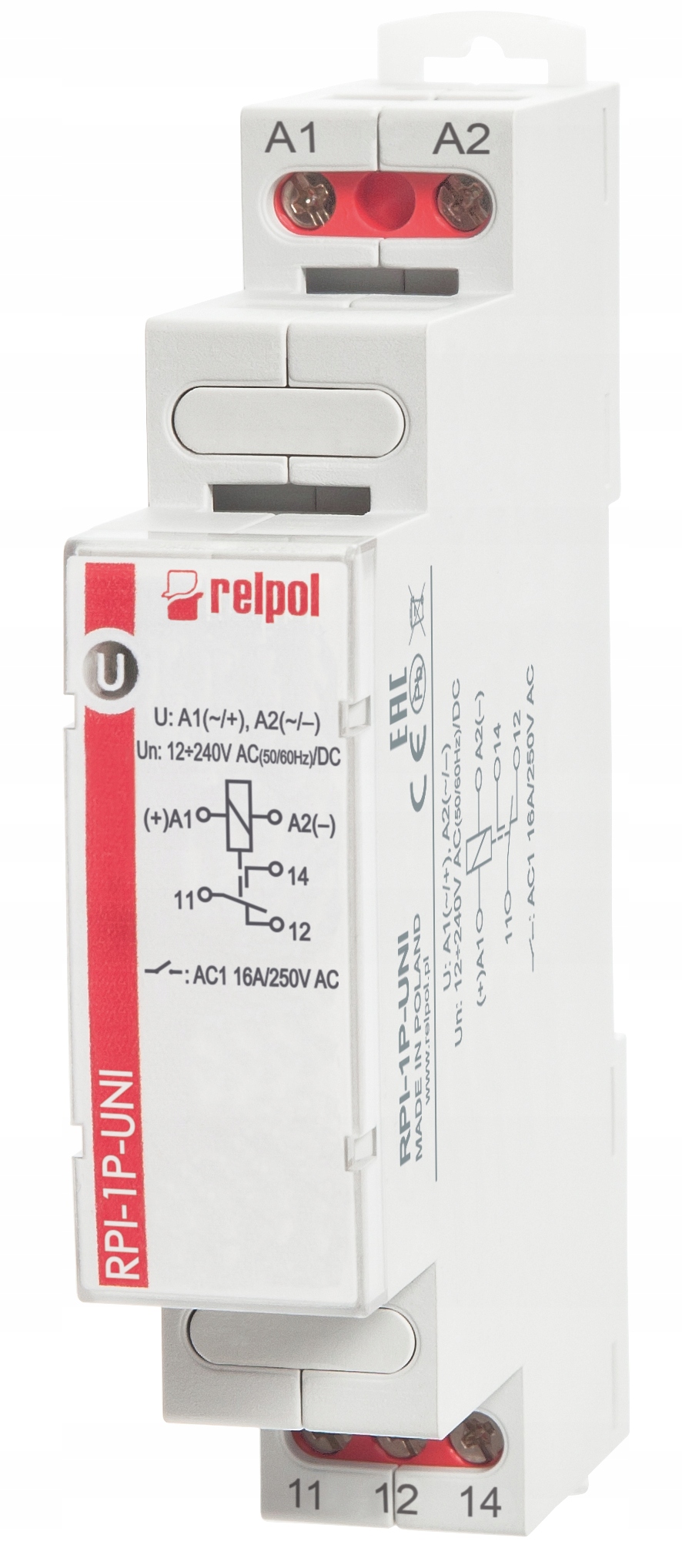 

Przekaźnik elektromagnetyczny 1P AgSnO2 12-240V Ac