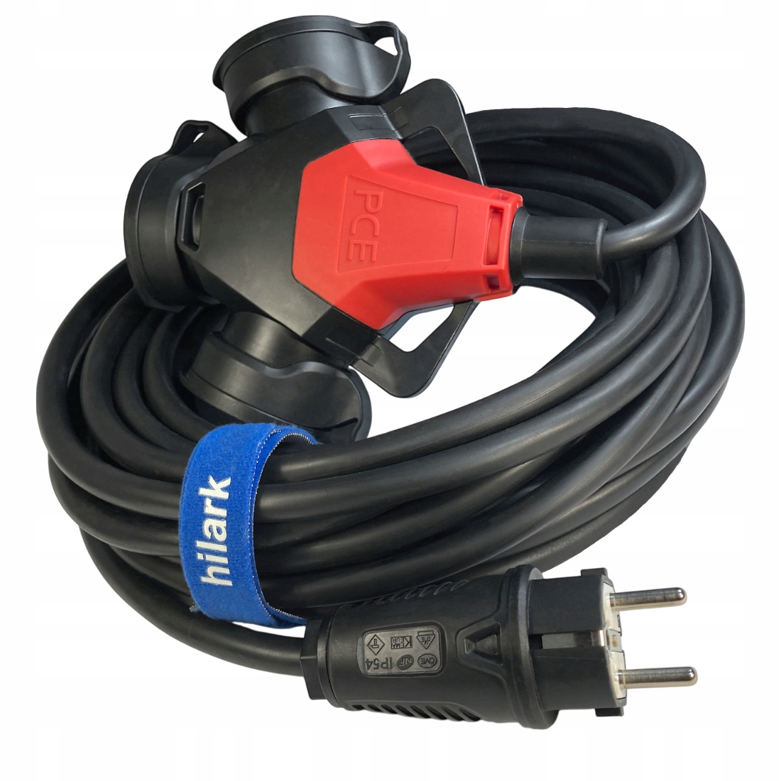 Predlžovací Kábel kábel Nshtöu-j priemyselný 3x2,5 mm² IP54 gumový trojuholník 10 m