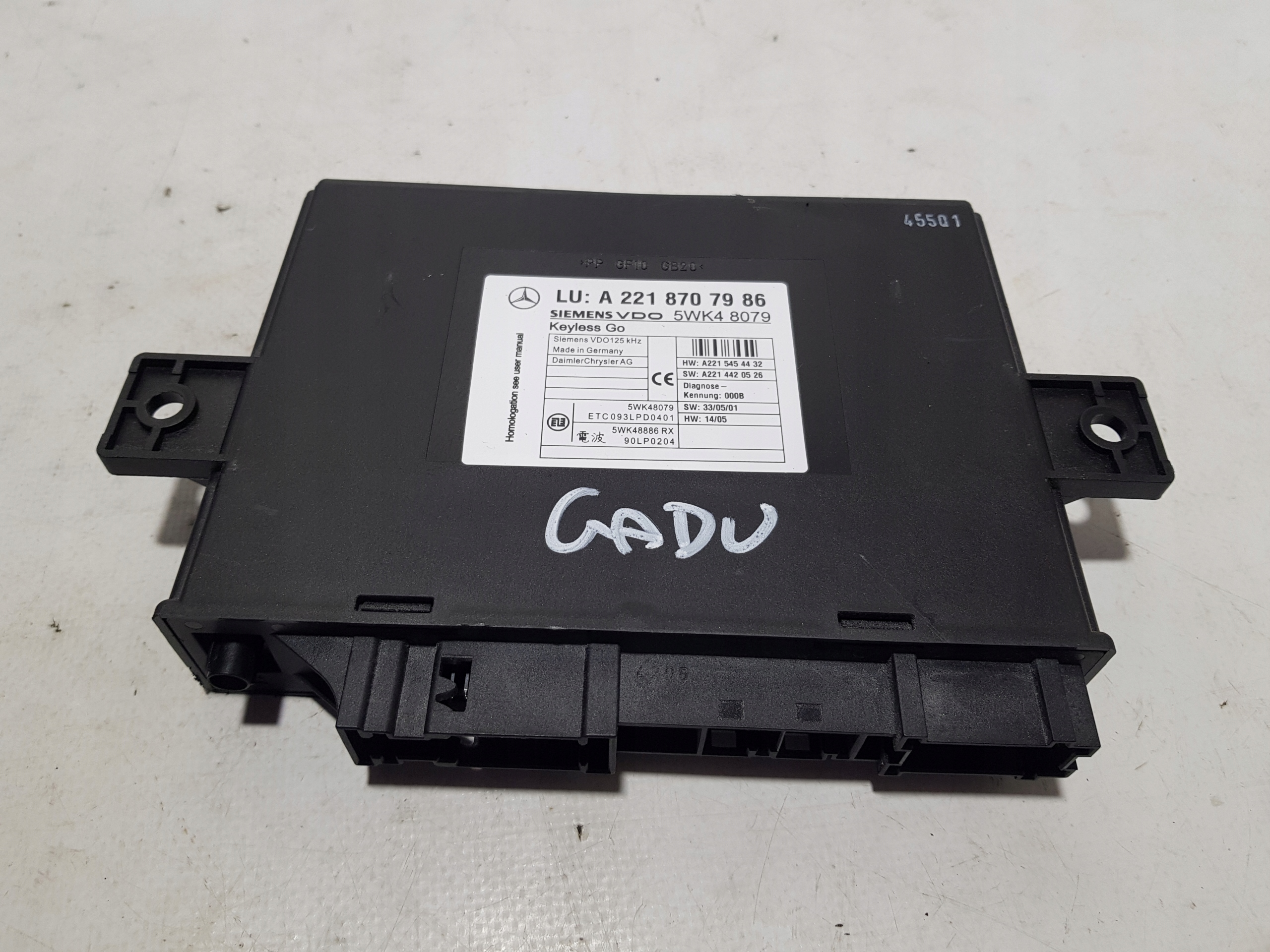 module control unit KEYLESS GO MERCEDES W221 2218707986