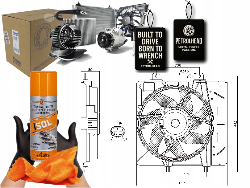 Ventilátor Chladiče S Krytem Ds Ds 3 Citroen C2 C2 #Petrolhead Pro+ Kit4