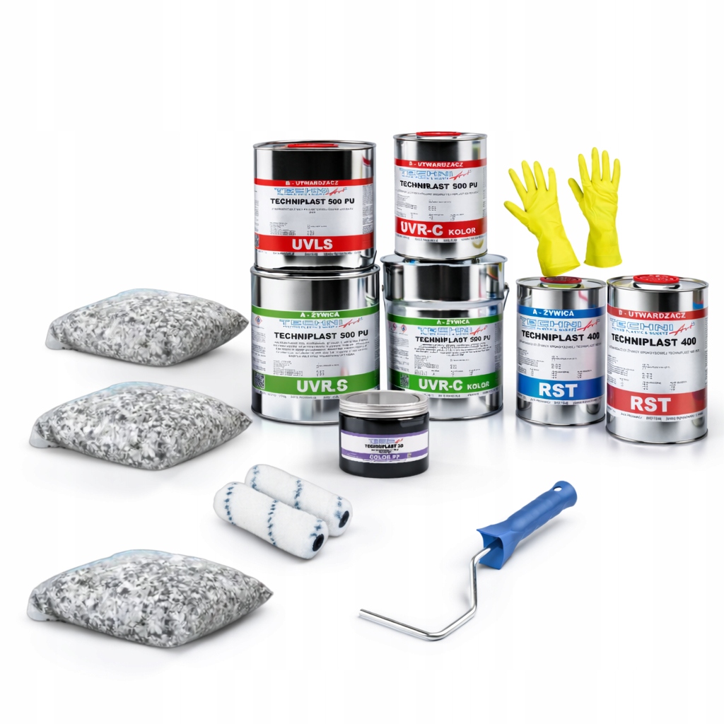 Pryskyřičný systém na balkon 5 m² Vysoký lesk plné krytí okvětními lístky 1,5 kg