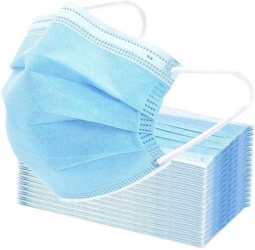 

Maseczka Maska Ochronna Na Twarz 3 Warstwy 50 szt.