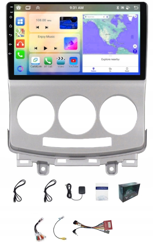 Android Rádio Navigace Mazda 5 2005-2010 Carplay 6GB 128GB