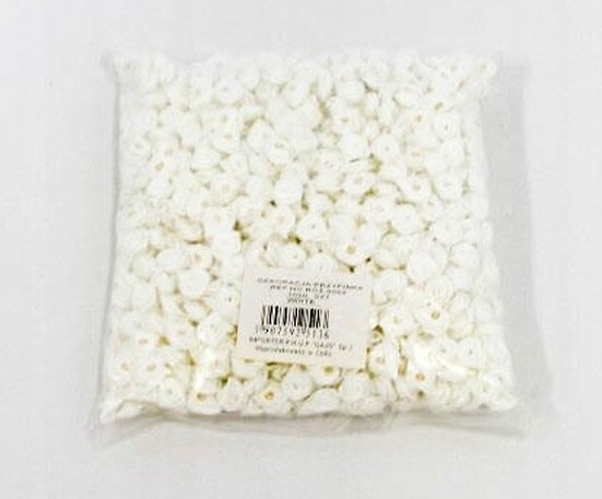 Dekorační Růžičky atlasové bílé a`1000 ks 1491