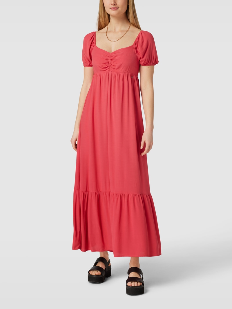 Pepe Jeans Maxi Šaty S Bufíky A Korálovým Volánem Xs 6FA