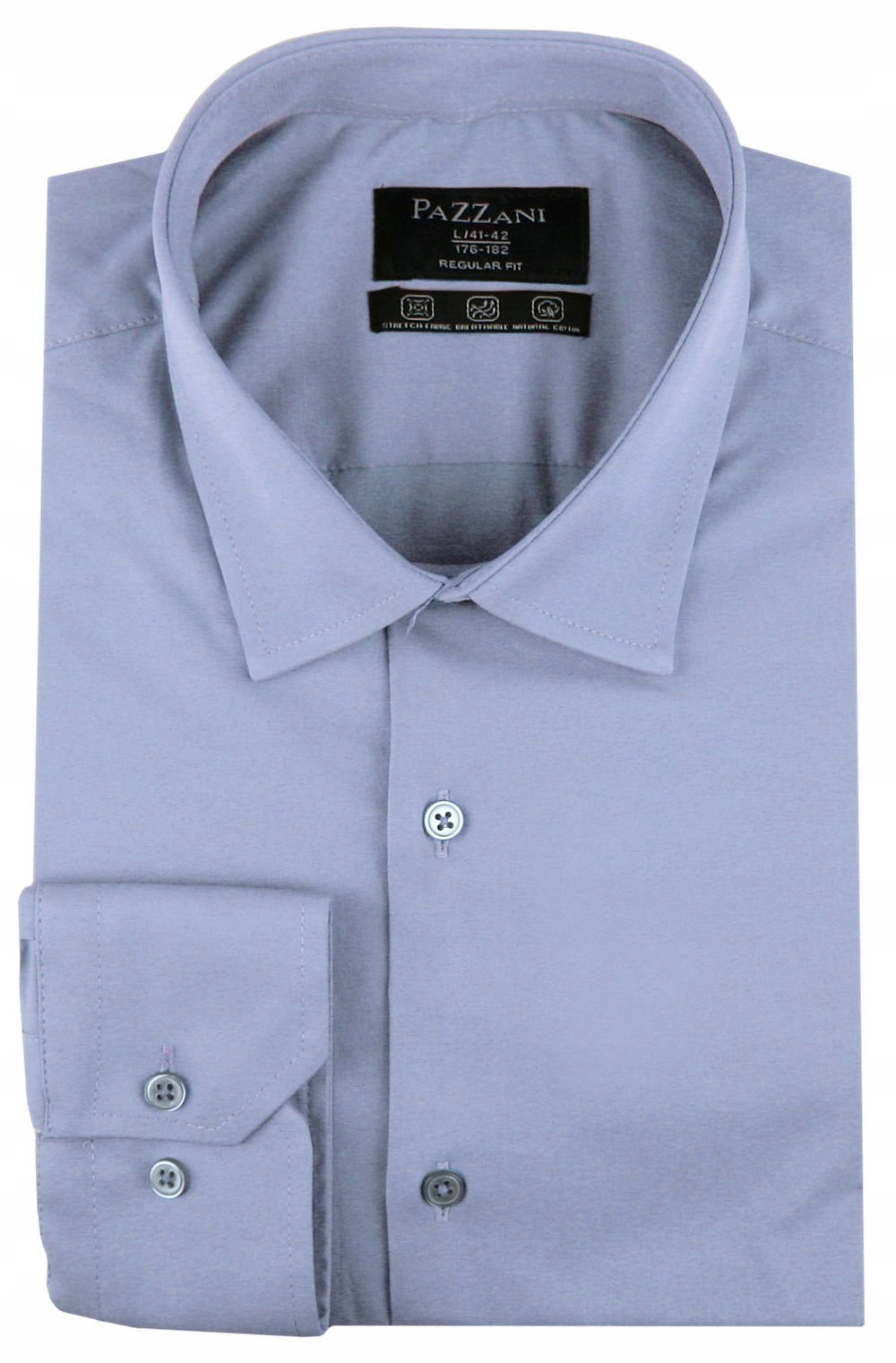 Jednobarevná bavlněná košile, jednoduchý Střih – tmavě modrá – 48/176-182