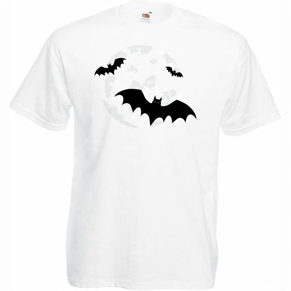 

Koszulka księżyc nietoperz halloween XXL biała