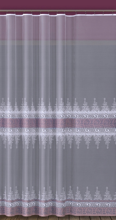 Mg Záclona 623/768 bílá/BR Růžová 400x250 hotová Bt