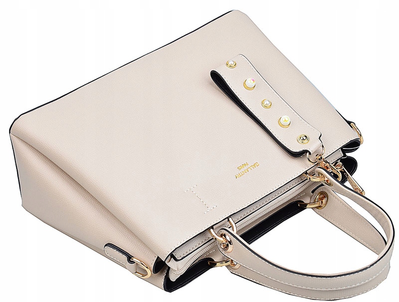 GALLANTRY elegancka TOREBKA damska KUFEREK pasek LOGO przywieszka Płeć kobieta