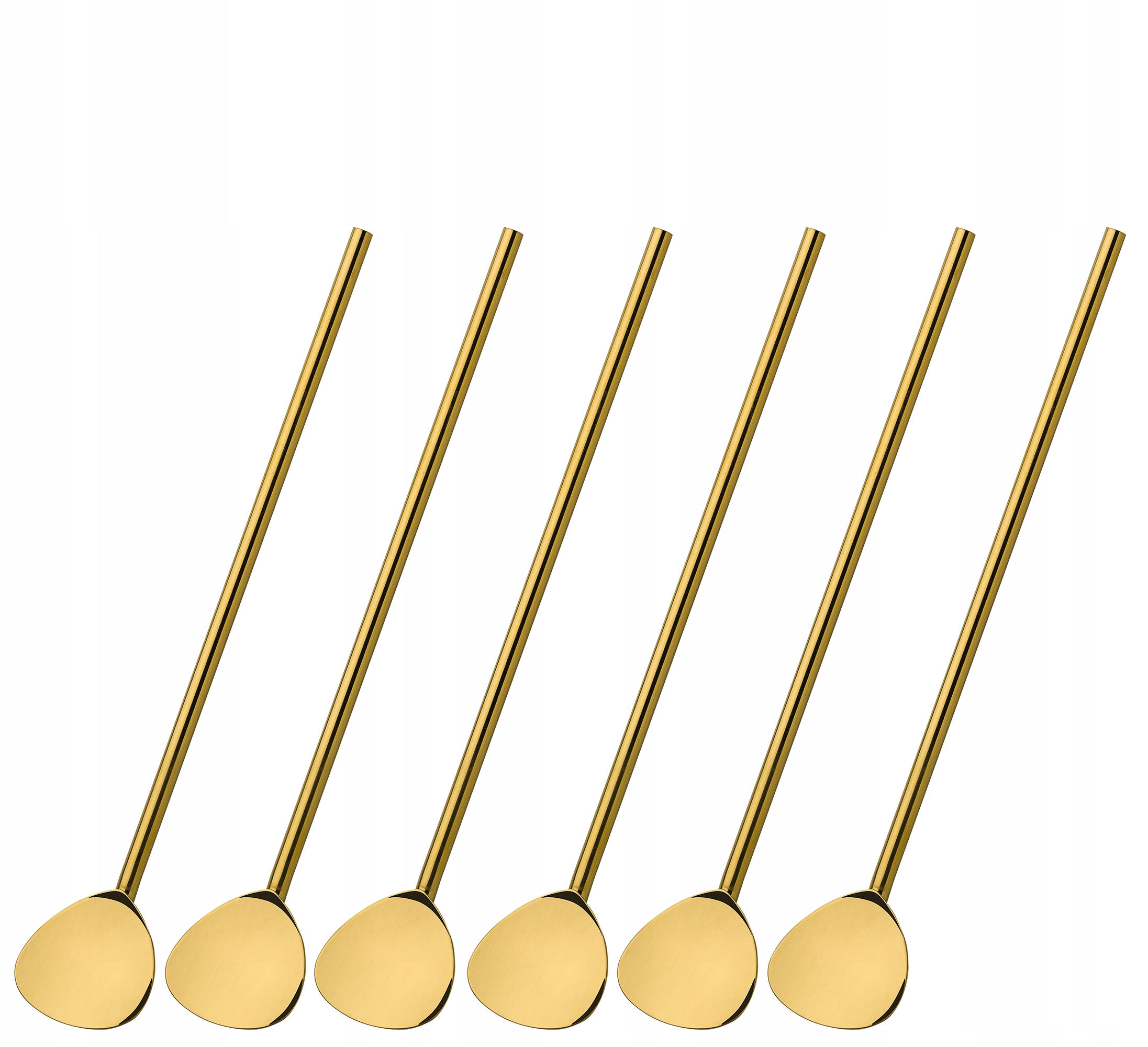 Lžičky Cilio koktejlové 6 kusů zlaté 20 cm