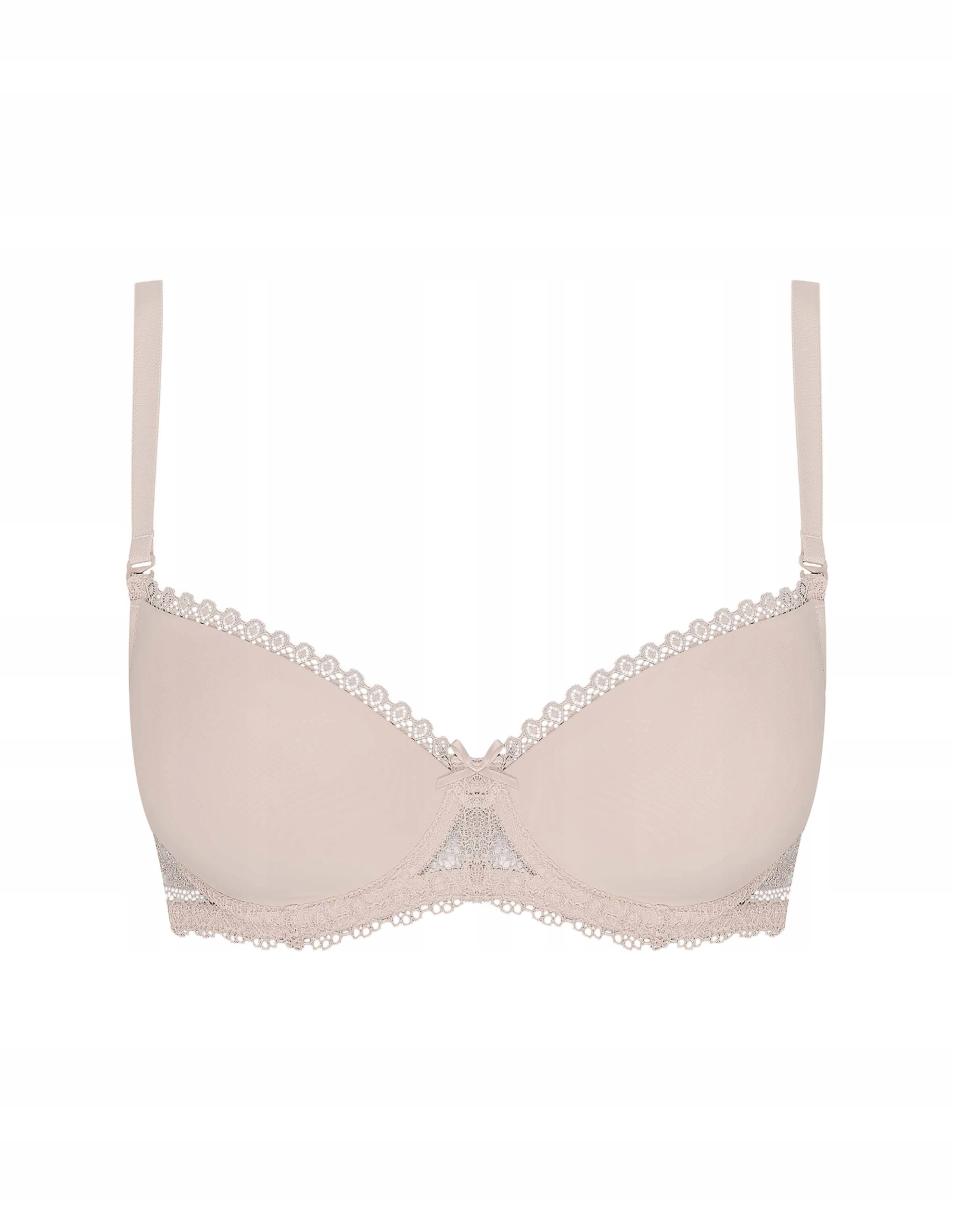 Biustonosz Push Up Usztywniany Gładki Stanik Beżowy Esotiq Kassidy 75A