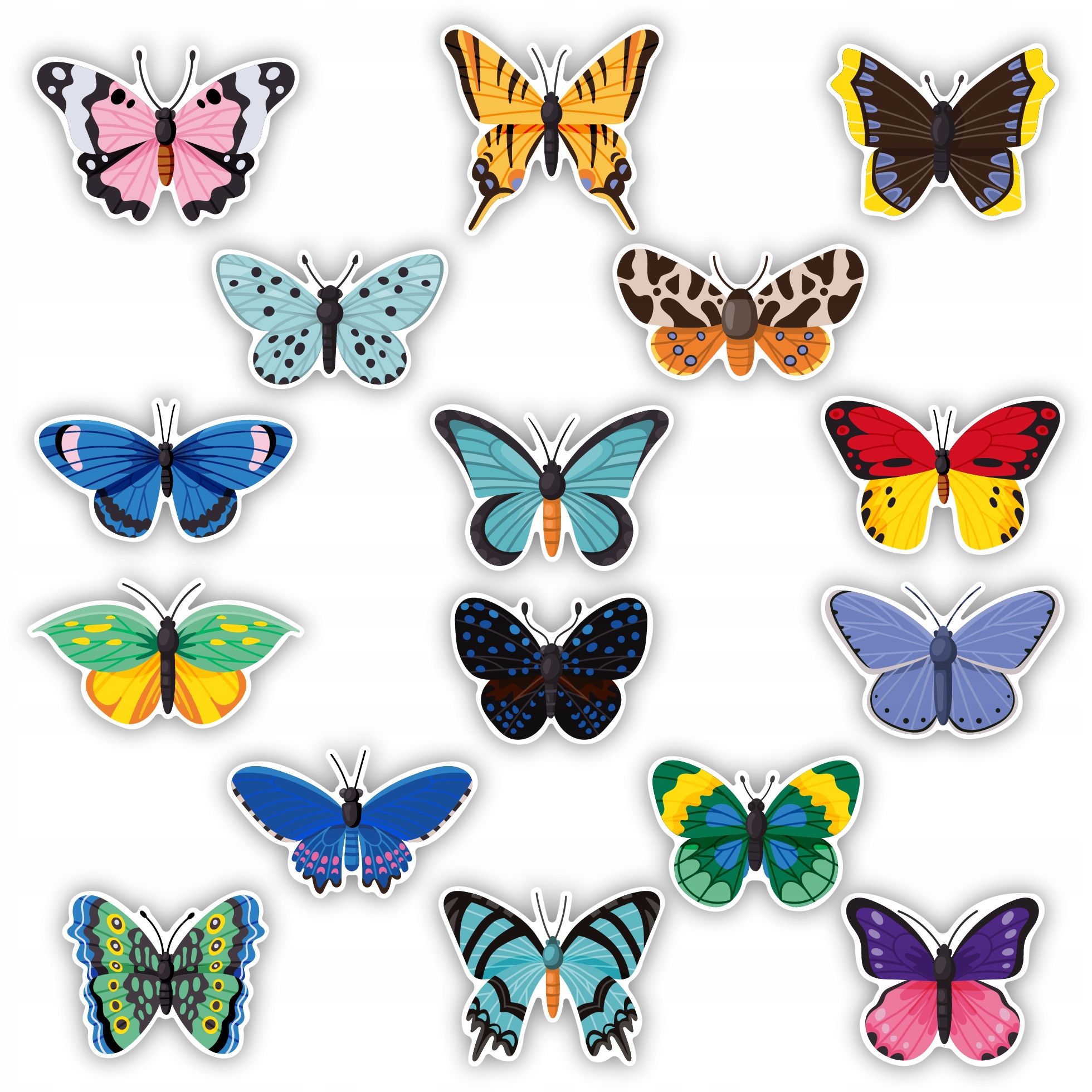 

Dekoracja na okno Motyle mix dwustr. 16 szt