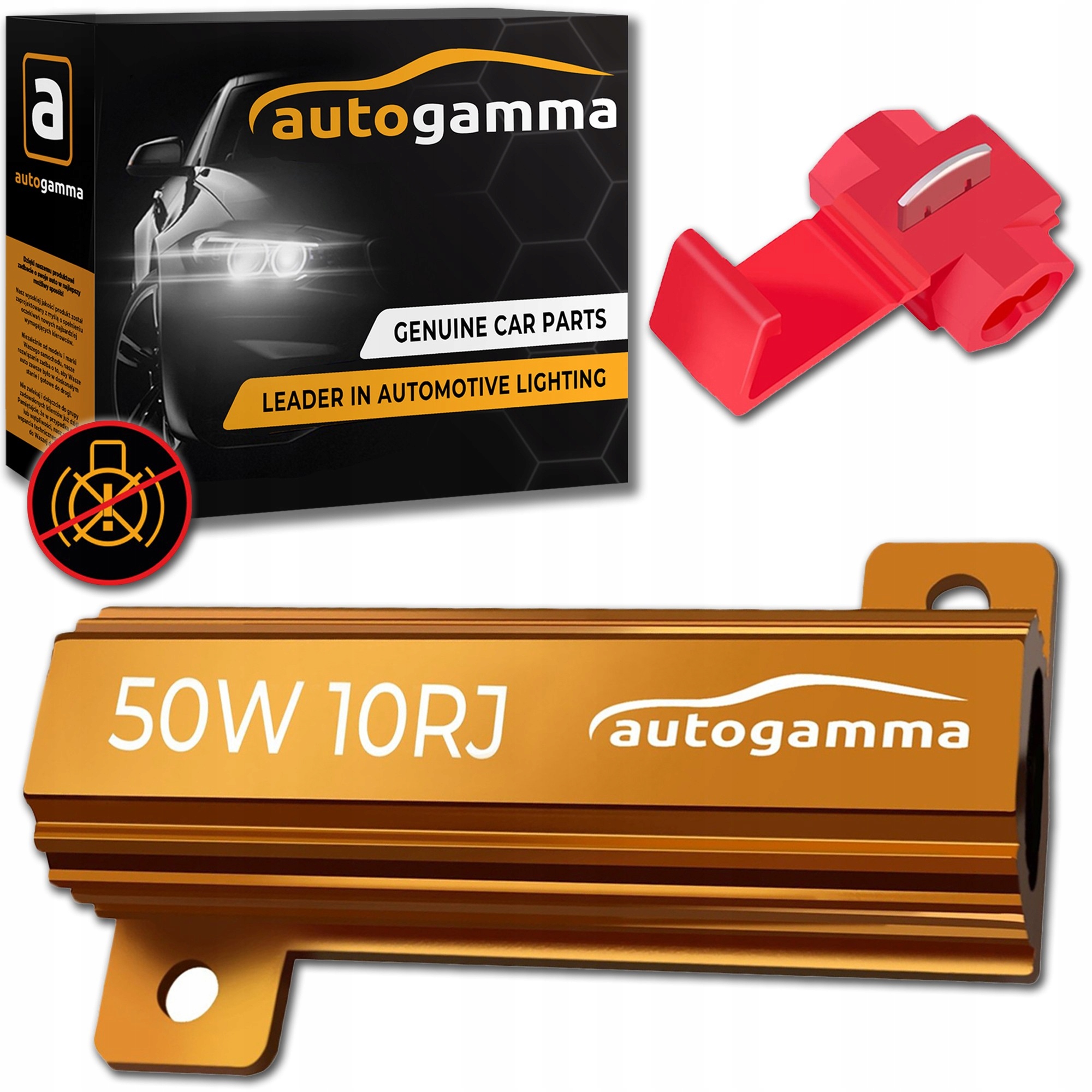 Rezystor 50W 10 Ohm filtr Canbus Led opornik błąd żarówki 12v