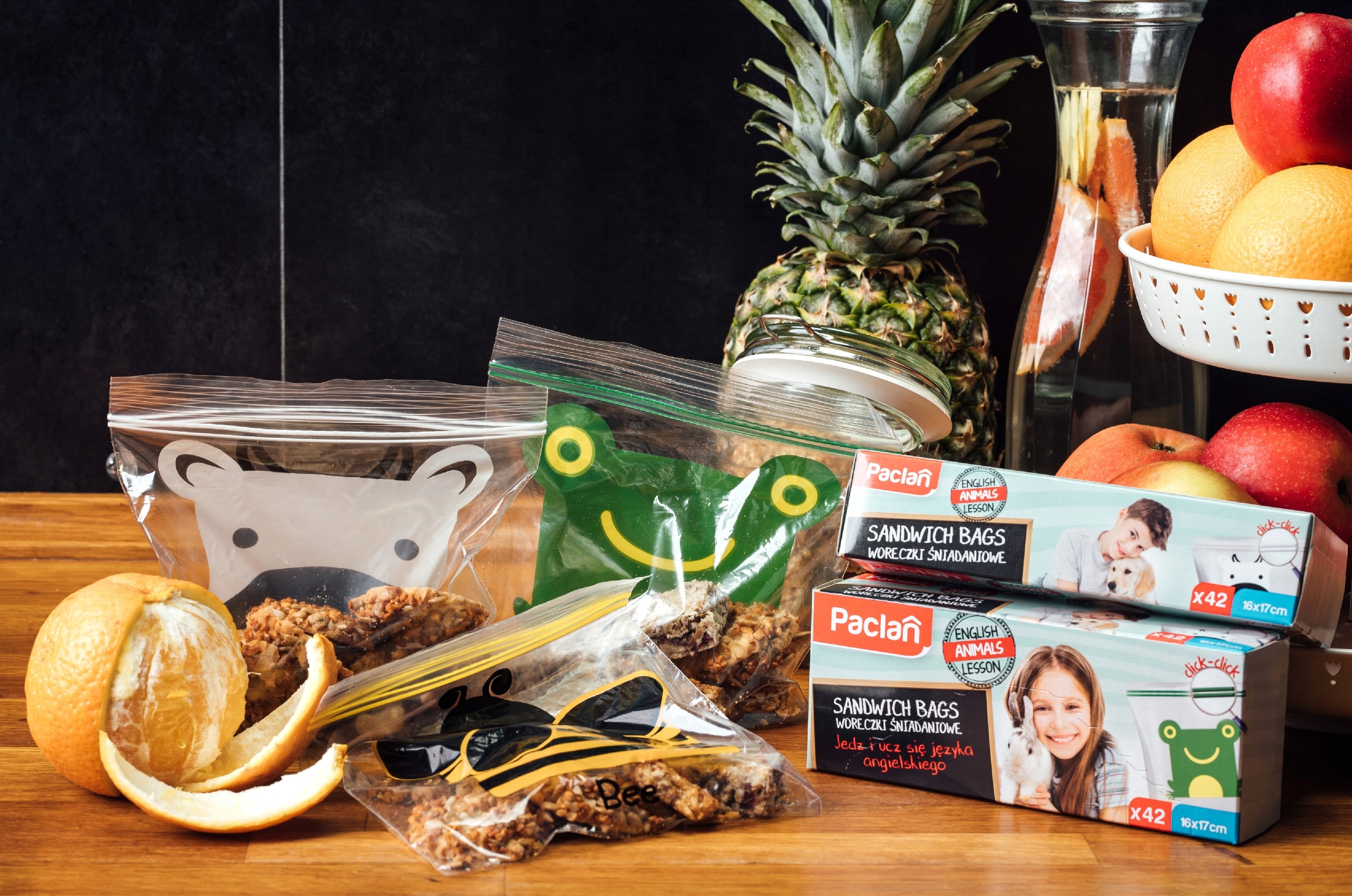 WORECZKI ŚNIADANIOWE ZAMYKANE wzory wielorazowe 42 SZTUKI Linia Woreczki strunowe