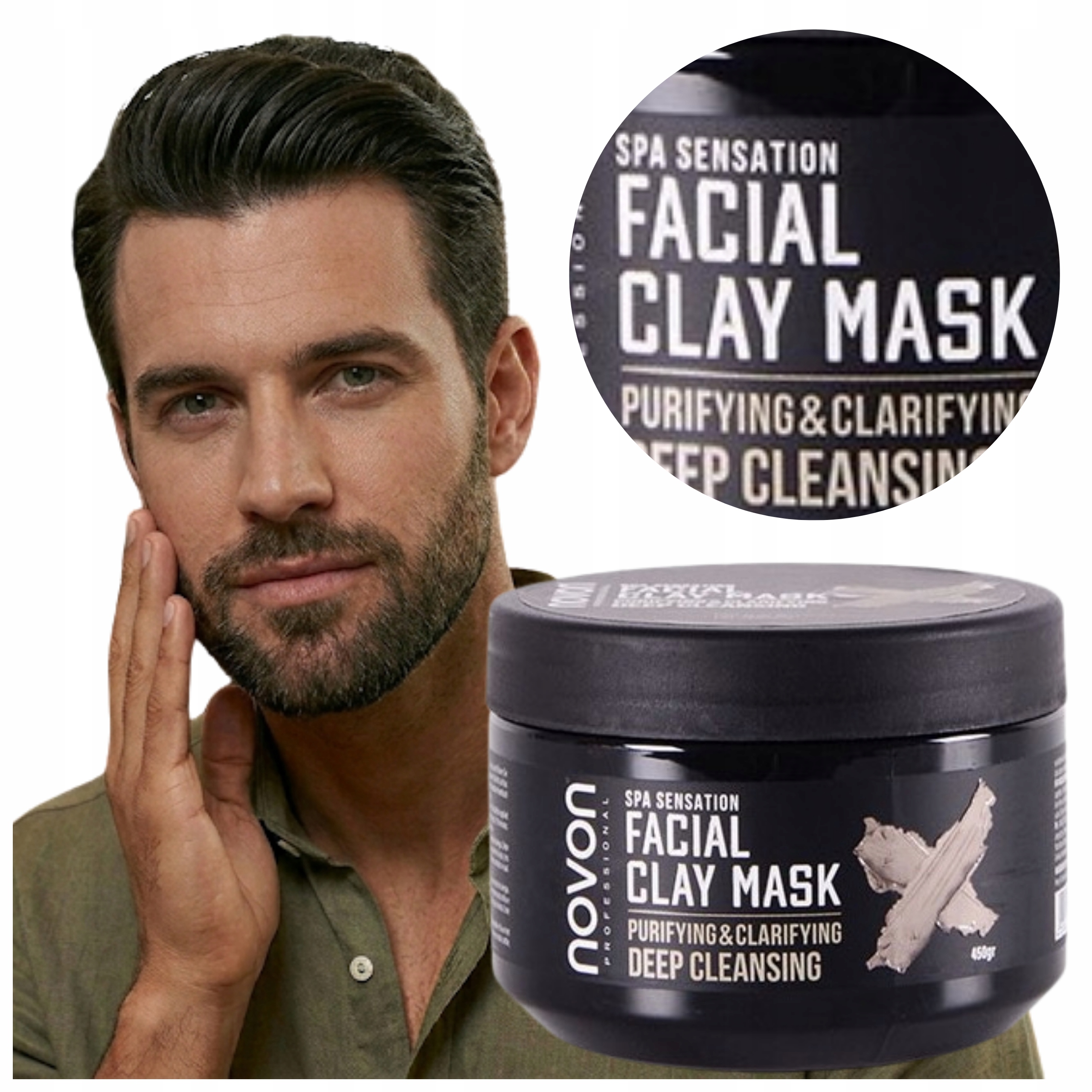 Glinková pleťová maska Novon Professional Facial Clay Mask 450 g