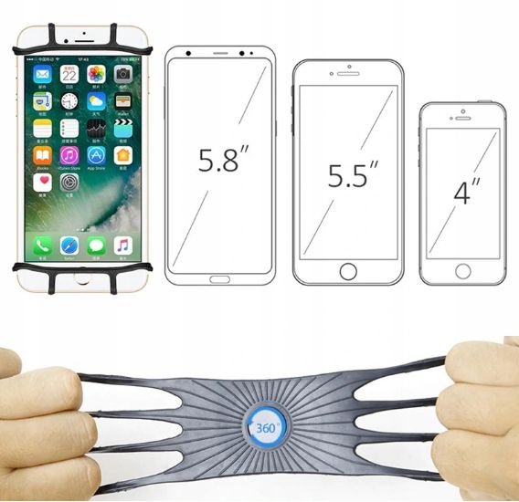 UCHWYT SILIKONOWY ROWEROWY NA TELEFON DUNLOP 360° Model bike smartphone holder
