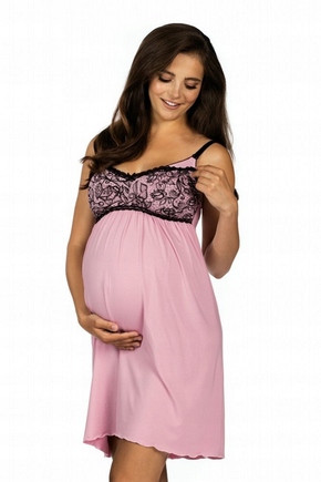 Lupoline Noční Košile Na Kojení Mama Růžová 3007 36/S