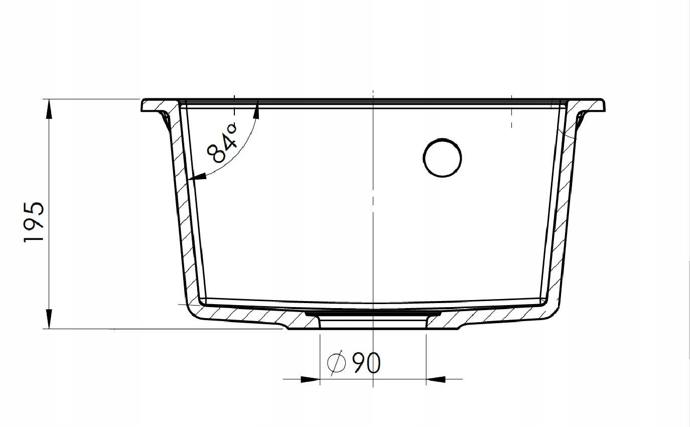 MODERNO ZLEW GRANITOWY MAŁY 3 OTWORY DO SZAFKI 40 Marka Moderno