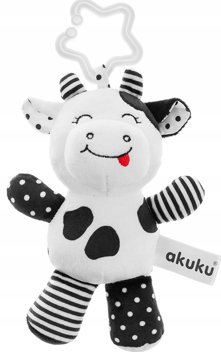 

Akuku Zawieszka pluszowa Krówka kontrastowa