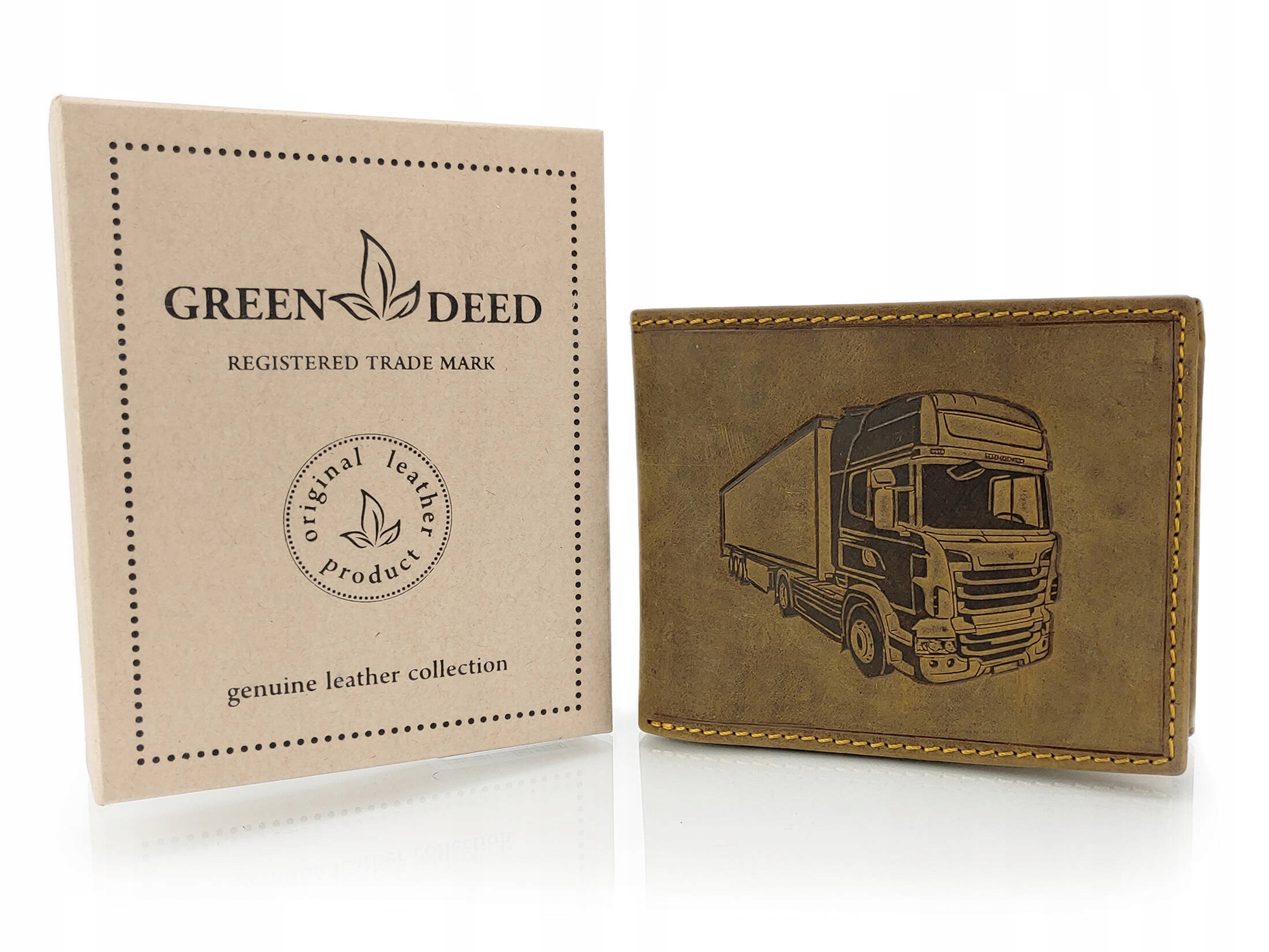 Dárek pro řidiče kamionu Tir pánská kožená peněženka, vzor Truck Tir