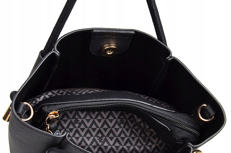 LuluCastagnette MODNA Torebka Damska mały KUFEREK do ręki NA RAMIĘ pasek Wzór dominujący inny wzór