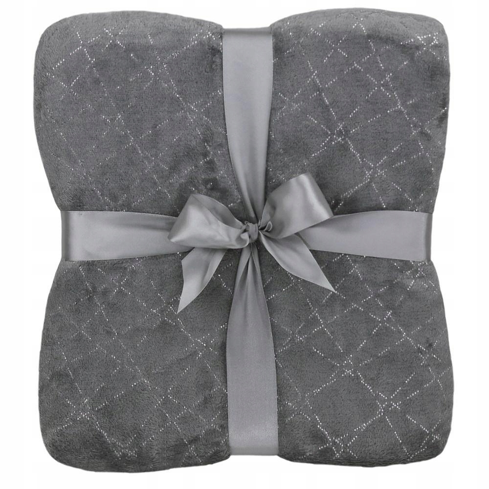 Deka z mikrovlákna 150x200 Sparkle Geo šedá