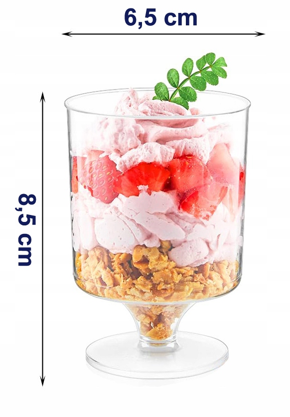 KUBECZKI PUCHARKI Z NÓŻKĄ NA DESER WINO 170 ML 10 SZT.