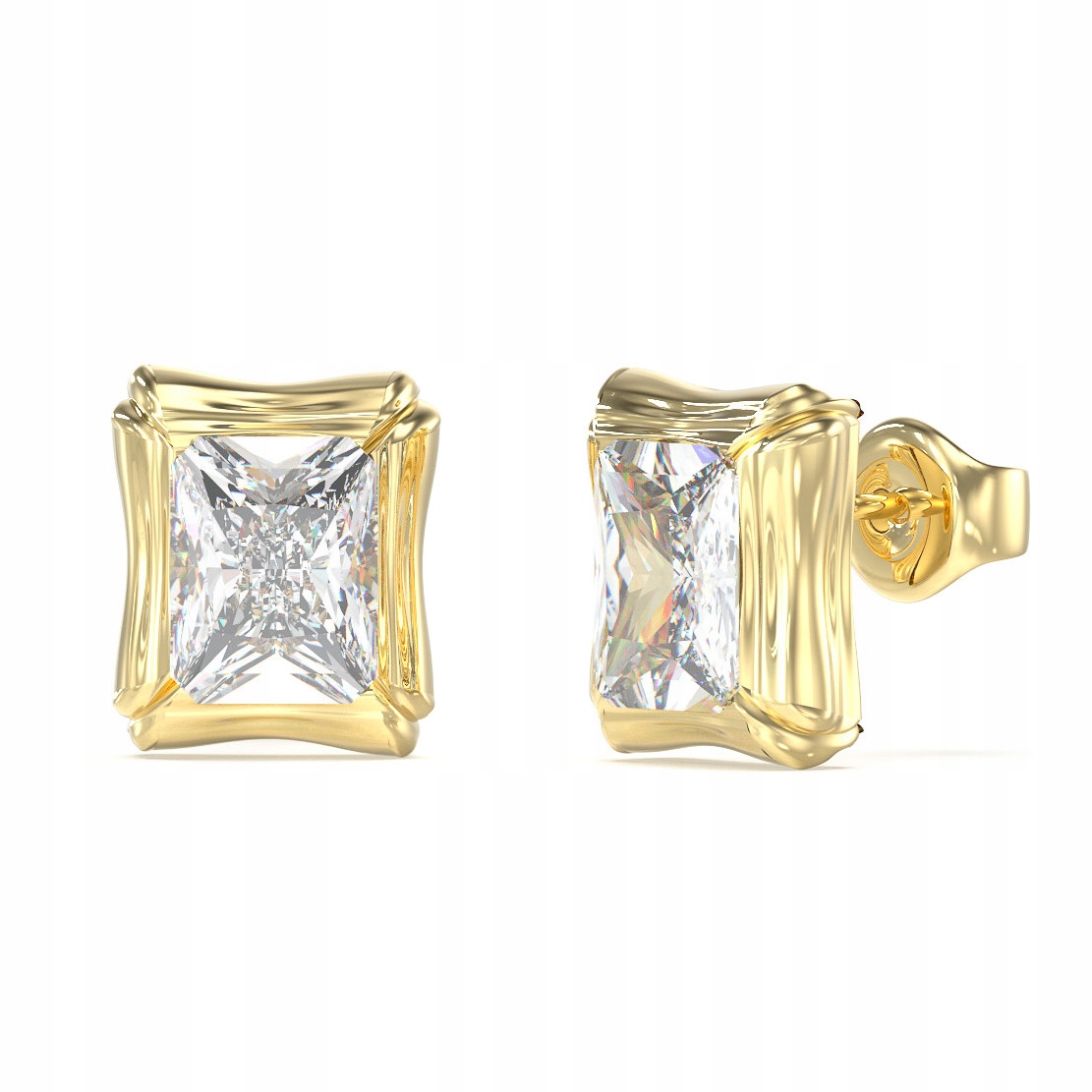 Dámské Náušnice Guess zlaté se zirkon