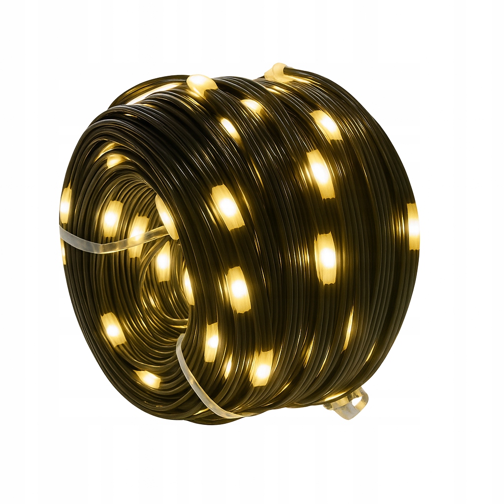 200 LED BIAŁY CIEPŁY 20 METRÓW PROGRAMATOR NA CHOINKĘ OZDOBA DEKORACJA