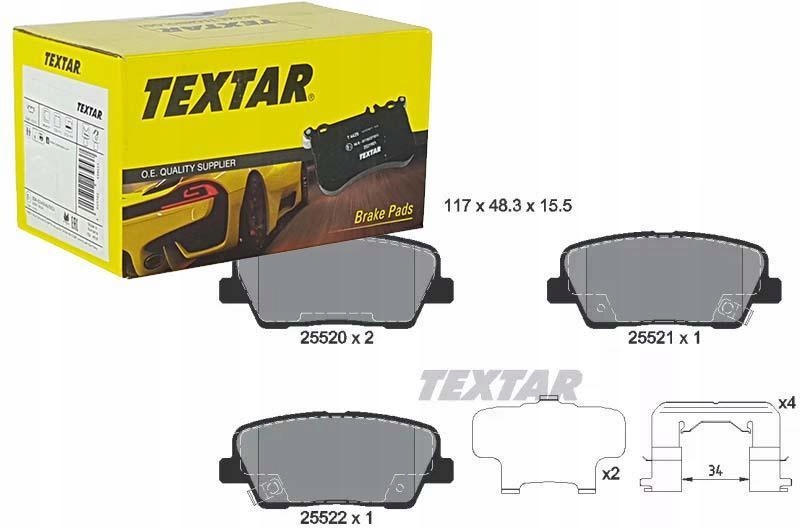 

Textar Klocki Hamulcowe Tył 2552003