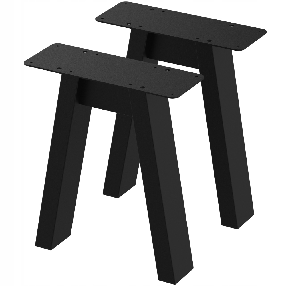 A8040 NOGI METALOWE DO ŁAWKI LOFT INDUSTRIAL - 350 MM GŁĘBOKIE CZARNE