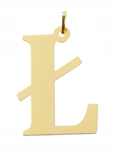 

Literka "ł" Zawieszka Złota 333 Duża 3cm