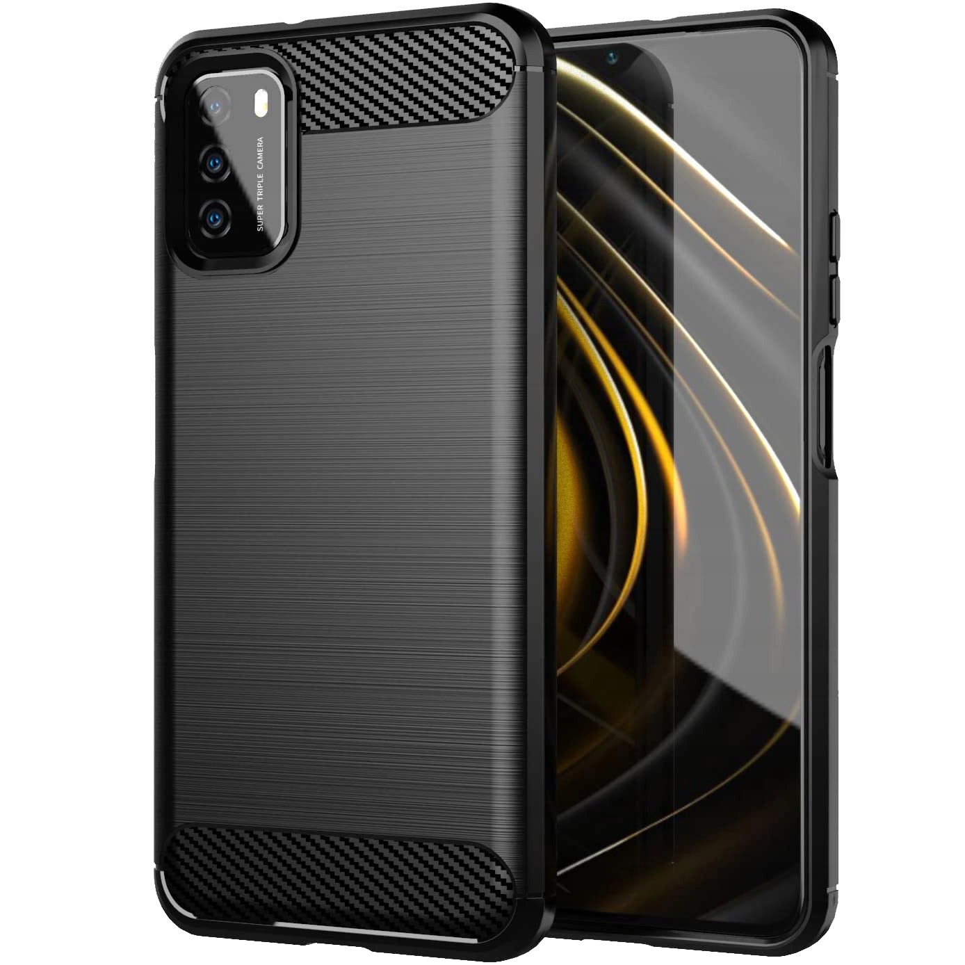 

Etui do Xiaomi Poco M3 Karbon Pancerne Szkło