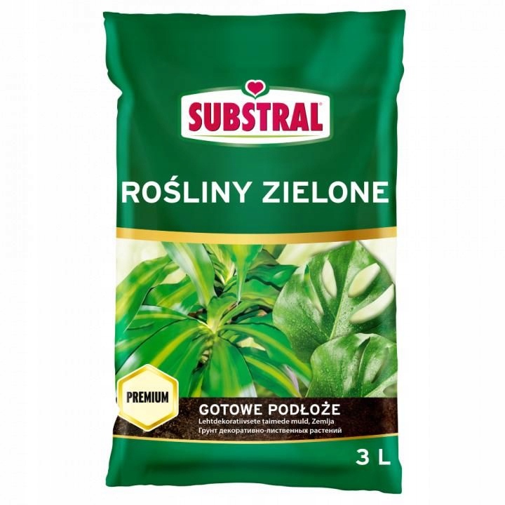 

Podłoże do roślin zielonych z nawozem 3L Substral