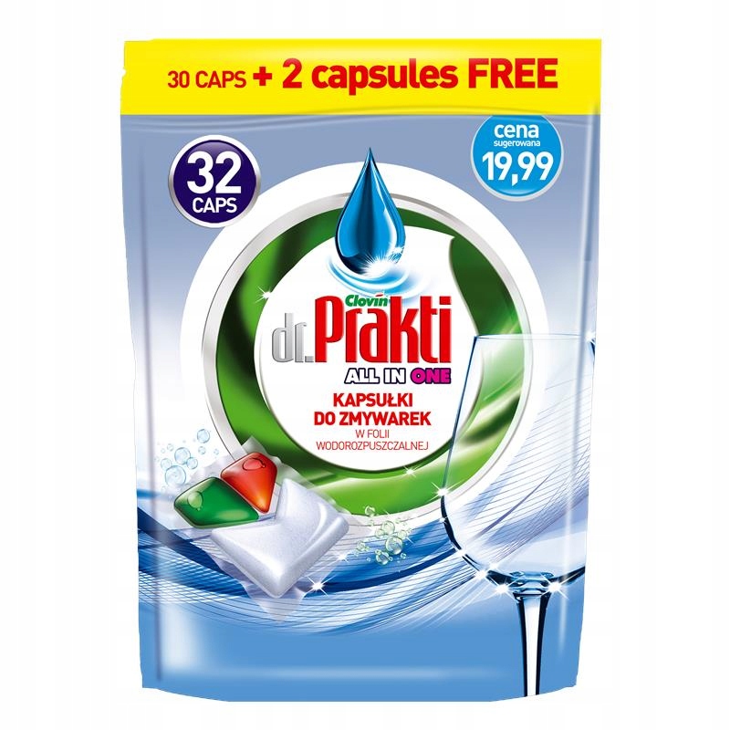 Levně 4X Dr Prakti Tablety Do Myčky Kapsle All In One odstraní 32 ks