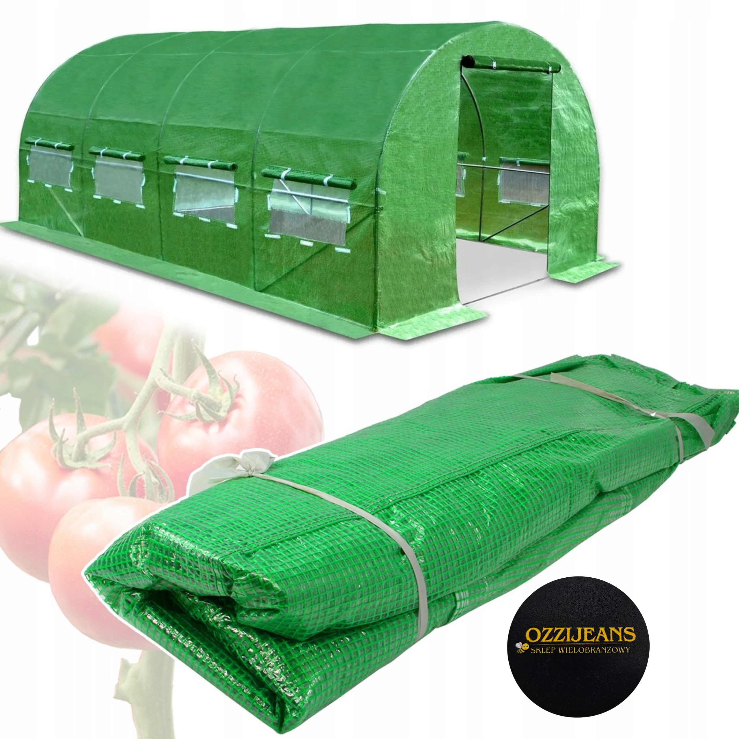 Fólie Náhradní Povlak Na Zahradní Tunel Skleník 4x2,5x2 m 10 m² UV4 Fólie