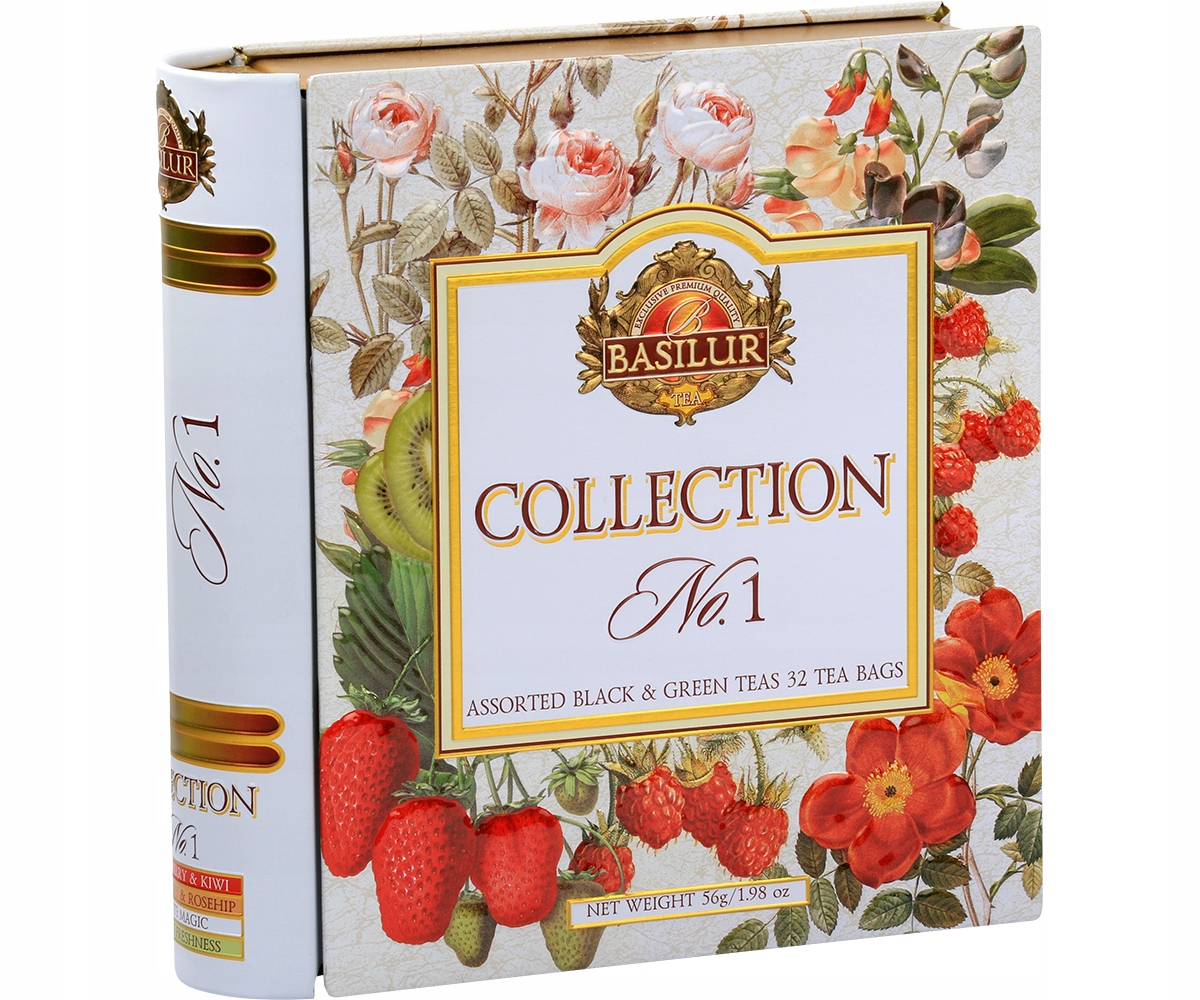 Levně Sada čajů Basilur Collection No. 1 s ovocem, 4 příchutě, sáčky 32 ks