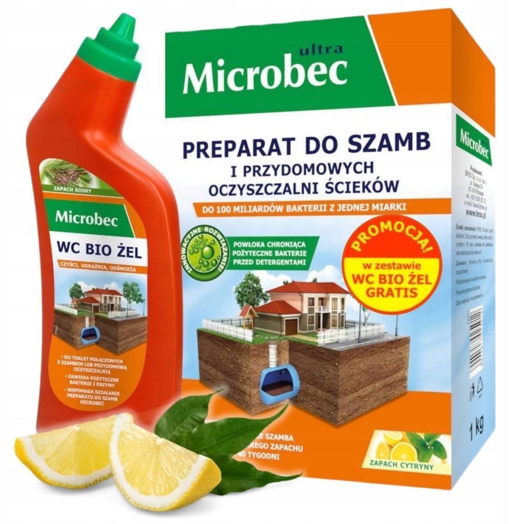 

Microbec Ultra 1kg bakterie do szamba Bio Żel Wc