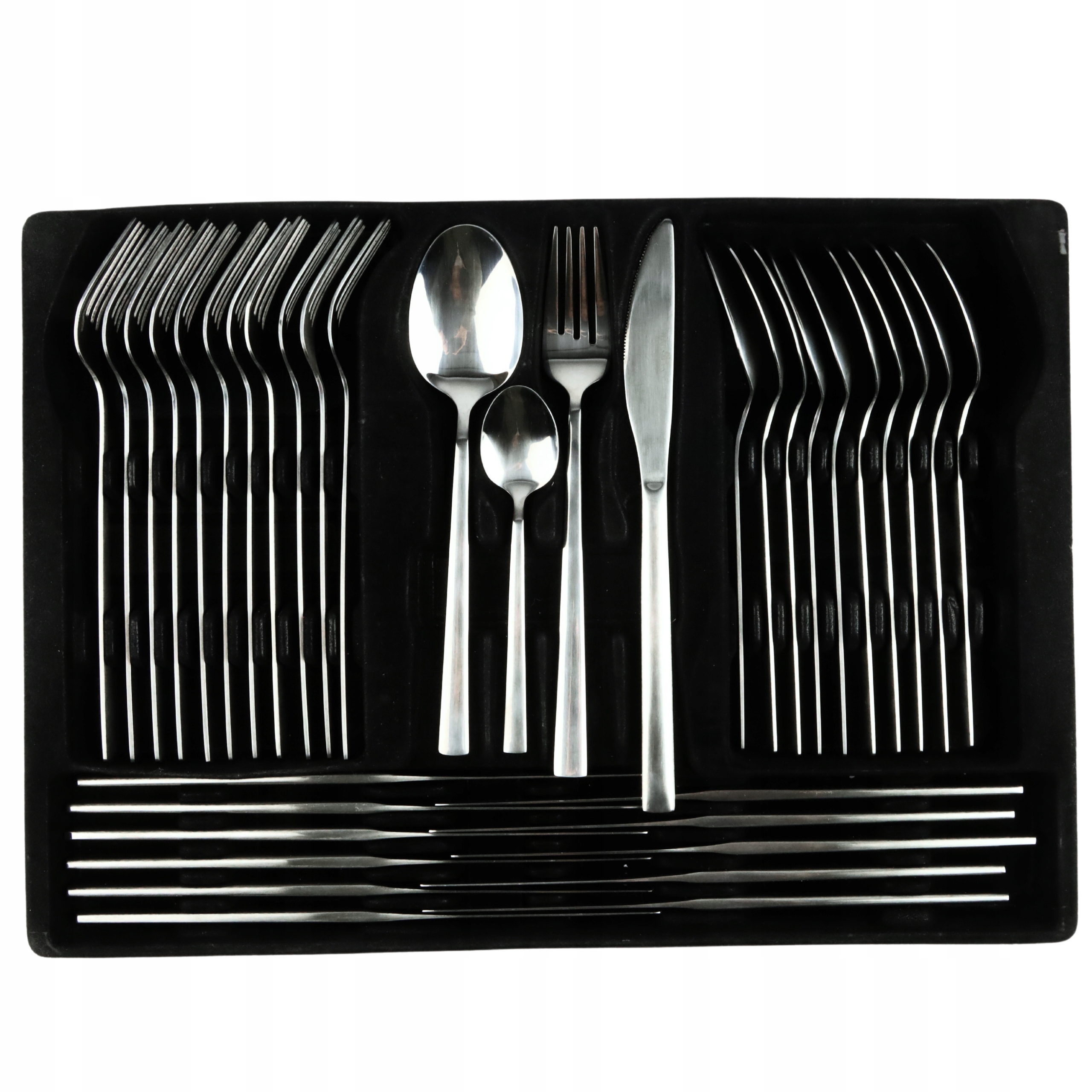 KOMPLET ZESTAW SZTUĆCÓW 72el SZTUĆCE WALIZKA 12os ze STALI NIERDZEWNEJ 18/0 Linia LENA