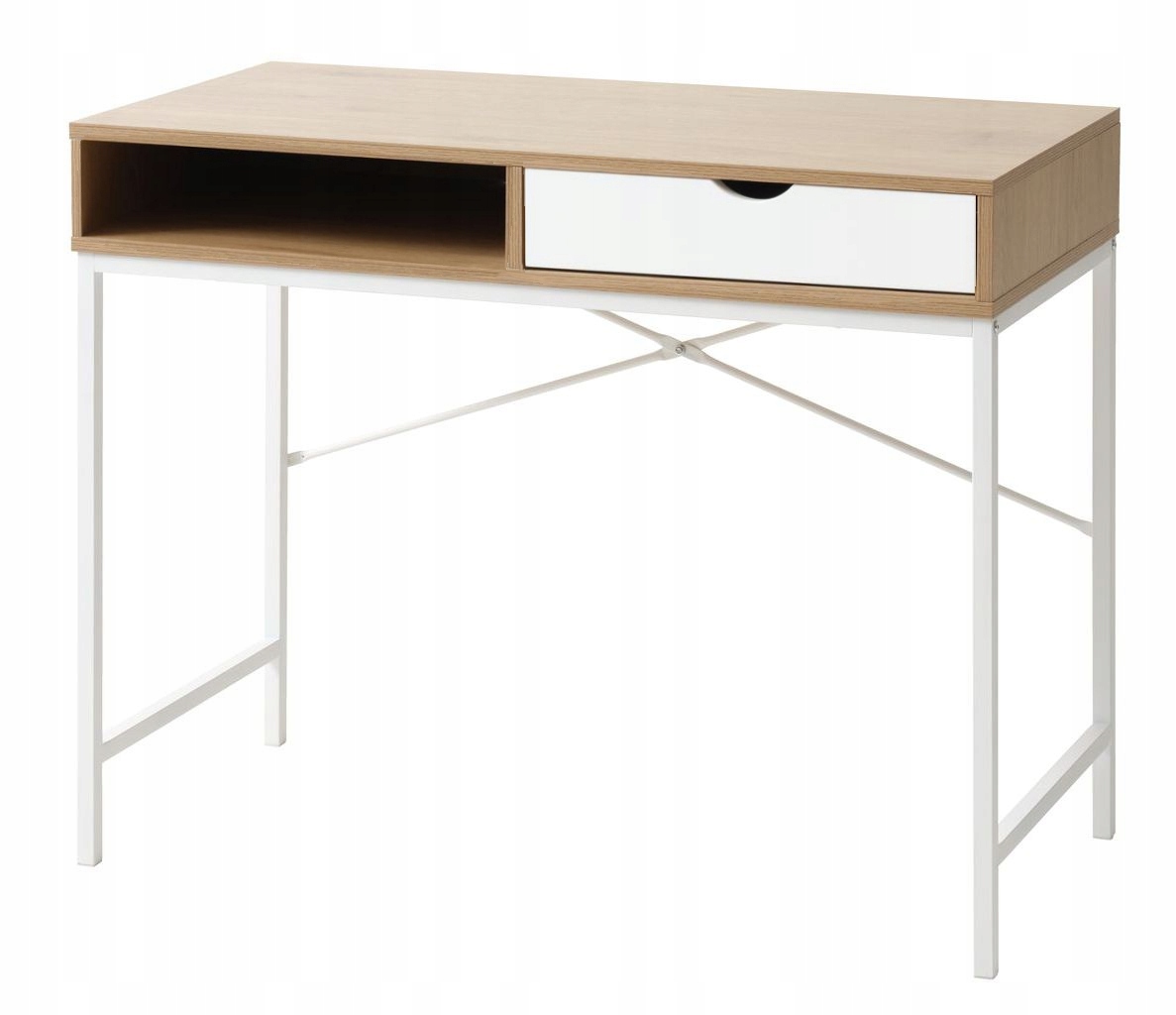 Postazione Lavoro Mobile Con Ruote - Scrivania Pratica In Stile Quercia, Perfetta Per Casa E Ufficio - Foto 10